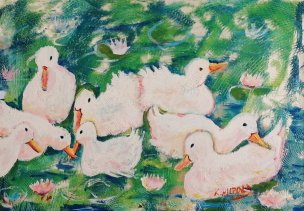 Karl Hilpold - Enten - Acryl