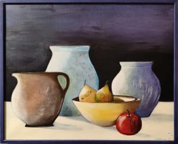 Waltraud Schenk Alber - Stilleben Acryl und Ölmalerei - 50x40